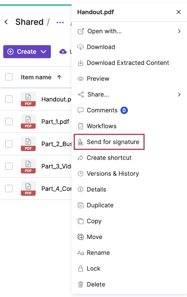 Sending and Managing Signature Requests – Egnyte