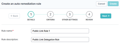 issue delegation - create an auto remediation rule wizard - name and desc.png