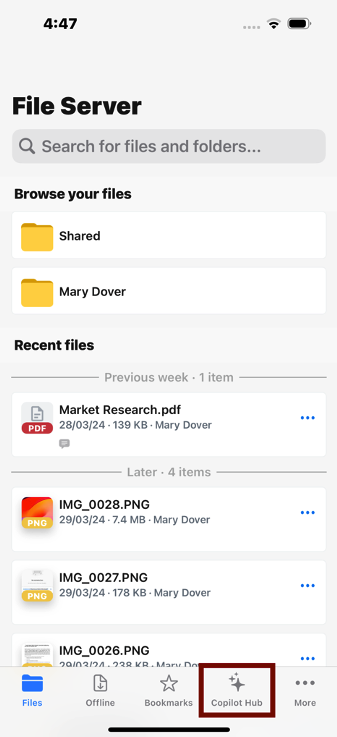 KB mob user guide - invoke from copilot hub button.png