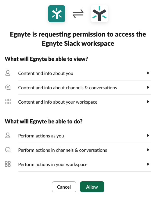 Egnyte for slack - Egnyte permission request.png