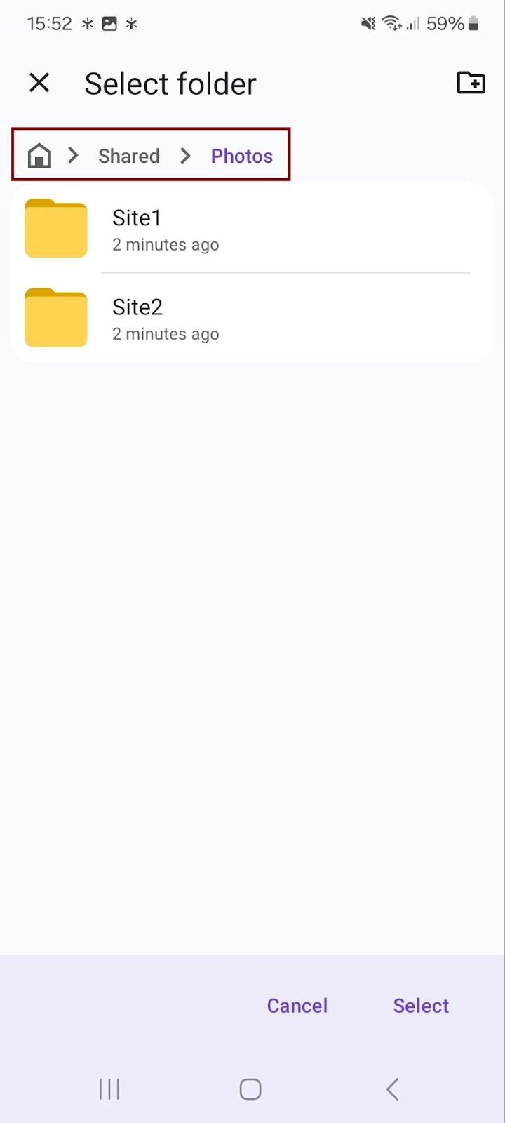 Android 8.52 - improved folder selection - breadcrumbs.jpg