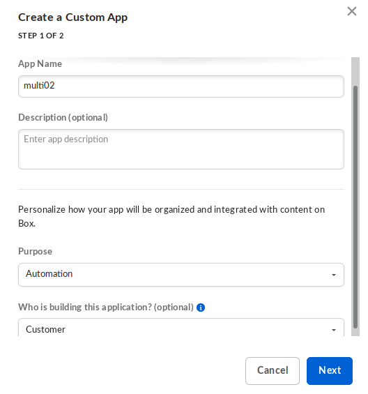 Cloud content sources - box - config step 1 of 2.png