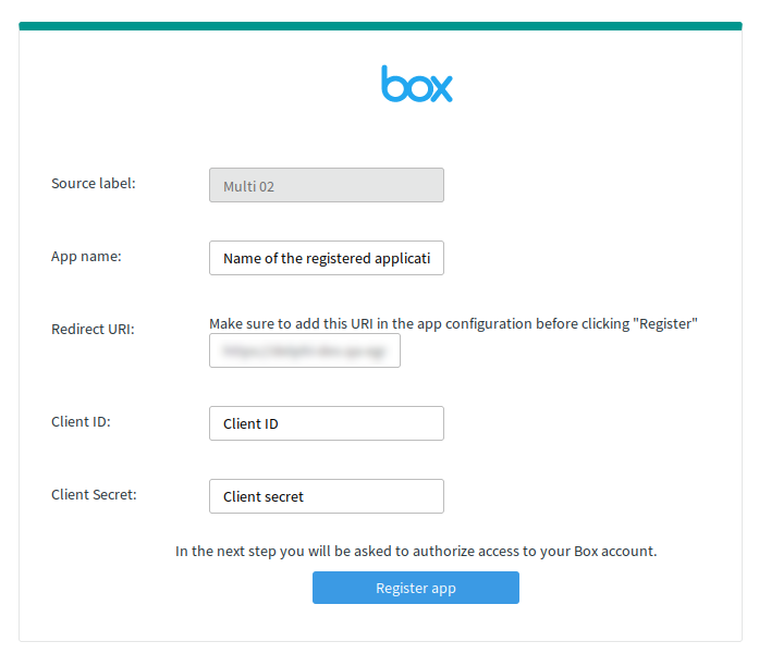 Cloud content sources - box - Register box source.png