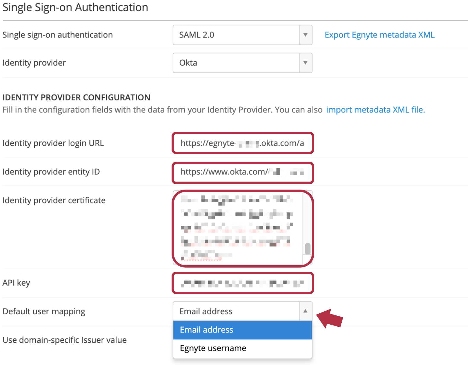 Okta SCIM - populate information in security authentication.png