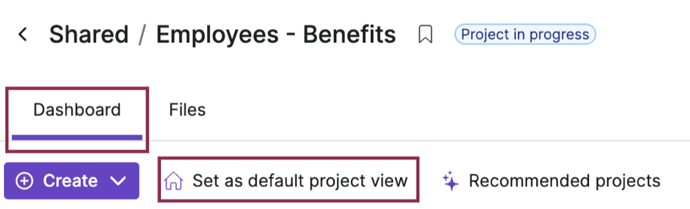 Project Dashboard – Egnyte