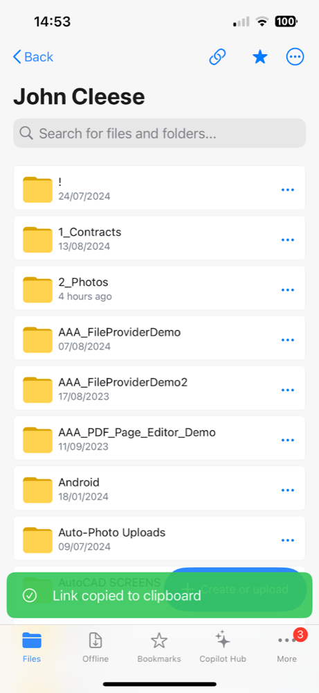 Share links iOS - link copied to clipboard.png