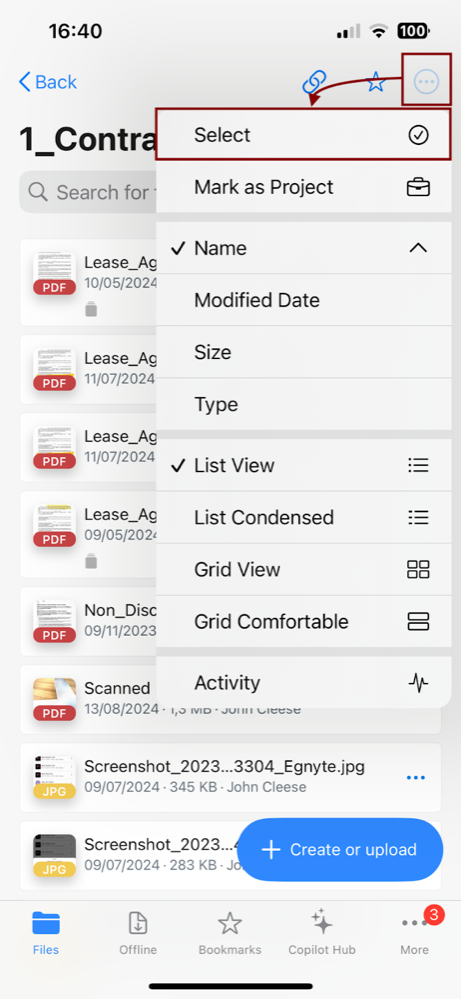 Share links iOS - select option.png