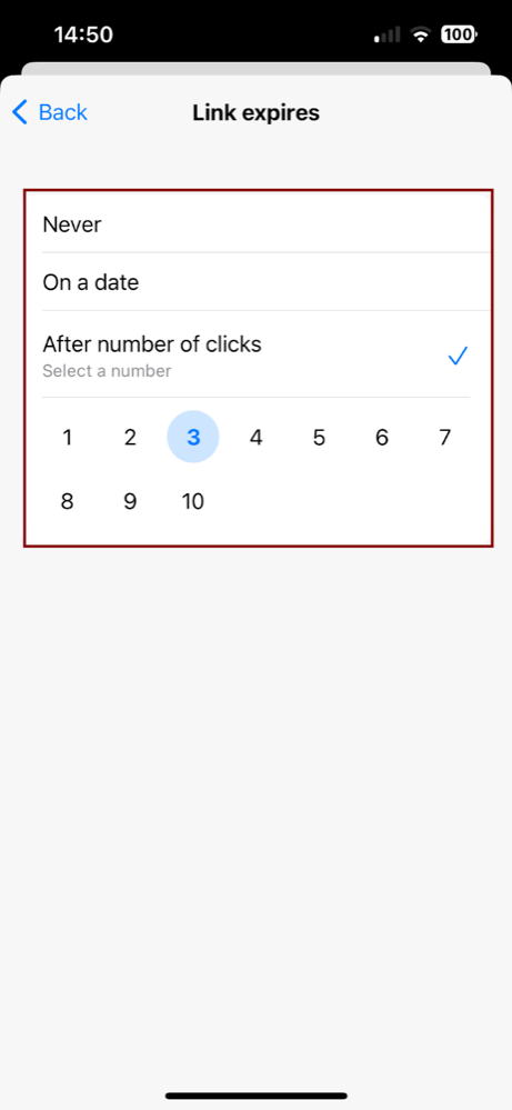 Share links iOS - link click on expire.png
