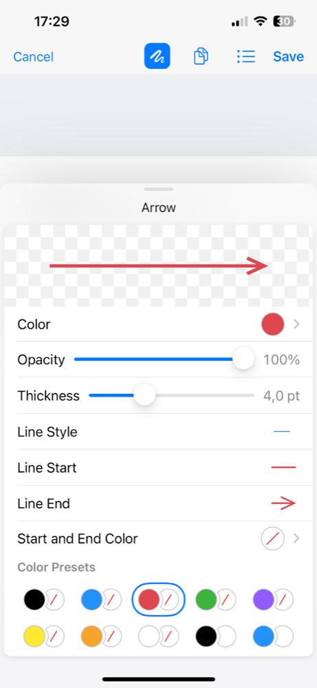 PDF Viewer & editor in iOS - 24 red arrow drawn.png