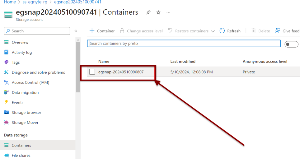 Snapshot to Azure Blob - 14 access the container.png