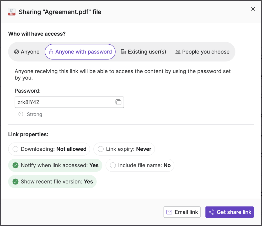 Can a User Share A Password-Protected PDF File Via A File Link - 2.png