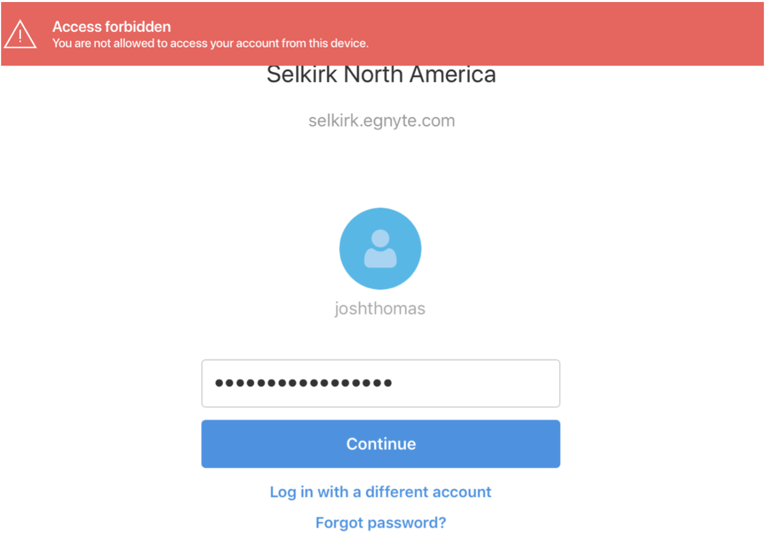 Accessing your account