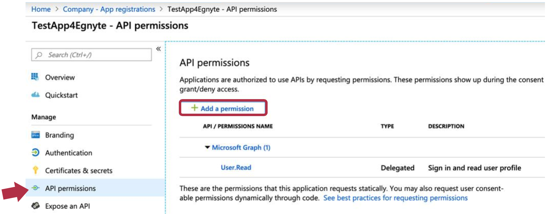 Configure Enterprise Key Management Azure Key Vault Egnyte
