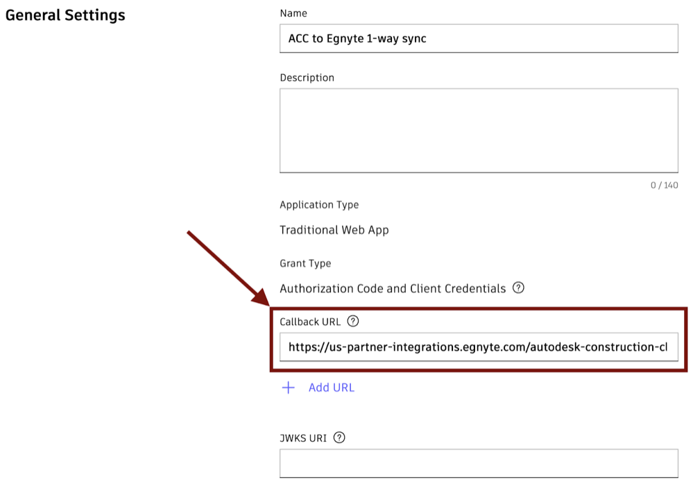 Autodesk construction cloud inttegration  - add callback Uri.png