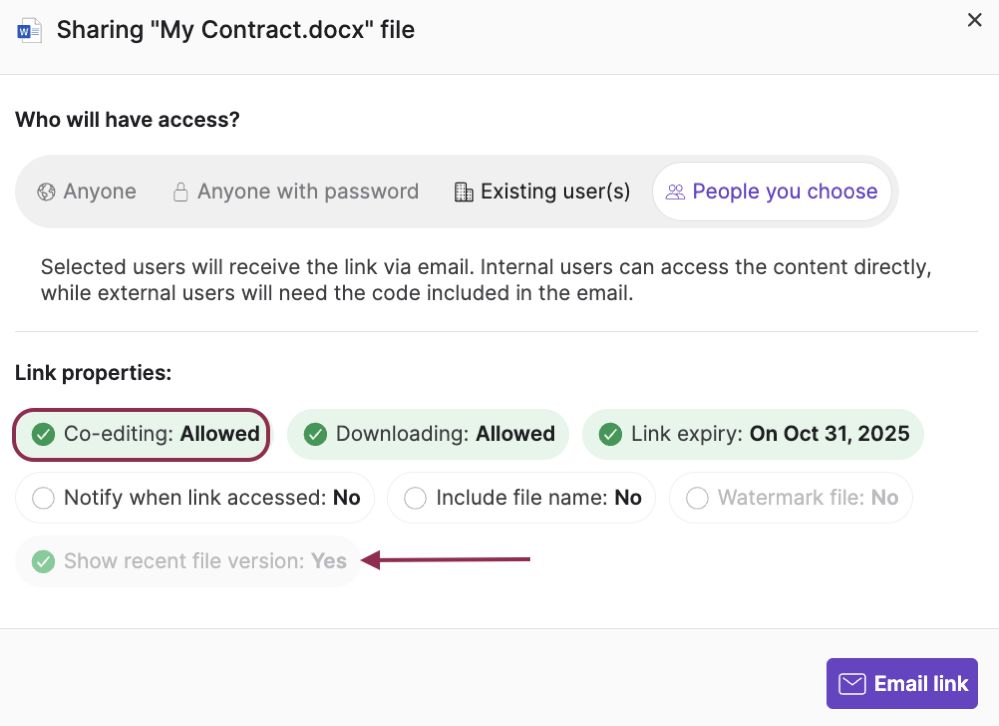 WebUI_Share with file and folder links 7.png