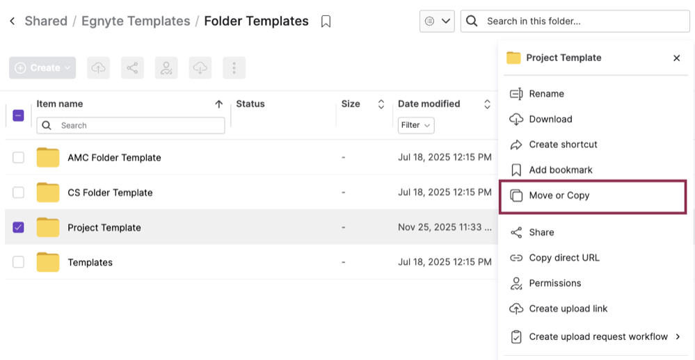 Advanced Folder Copy and Folder Templates – Egnyte