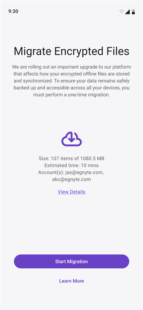 Users need to click on Start Migration. 1.png