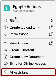 AI Assistant Option in Egnyte Actions Menu 5.png